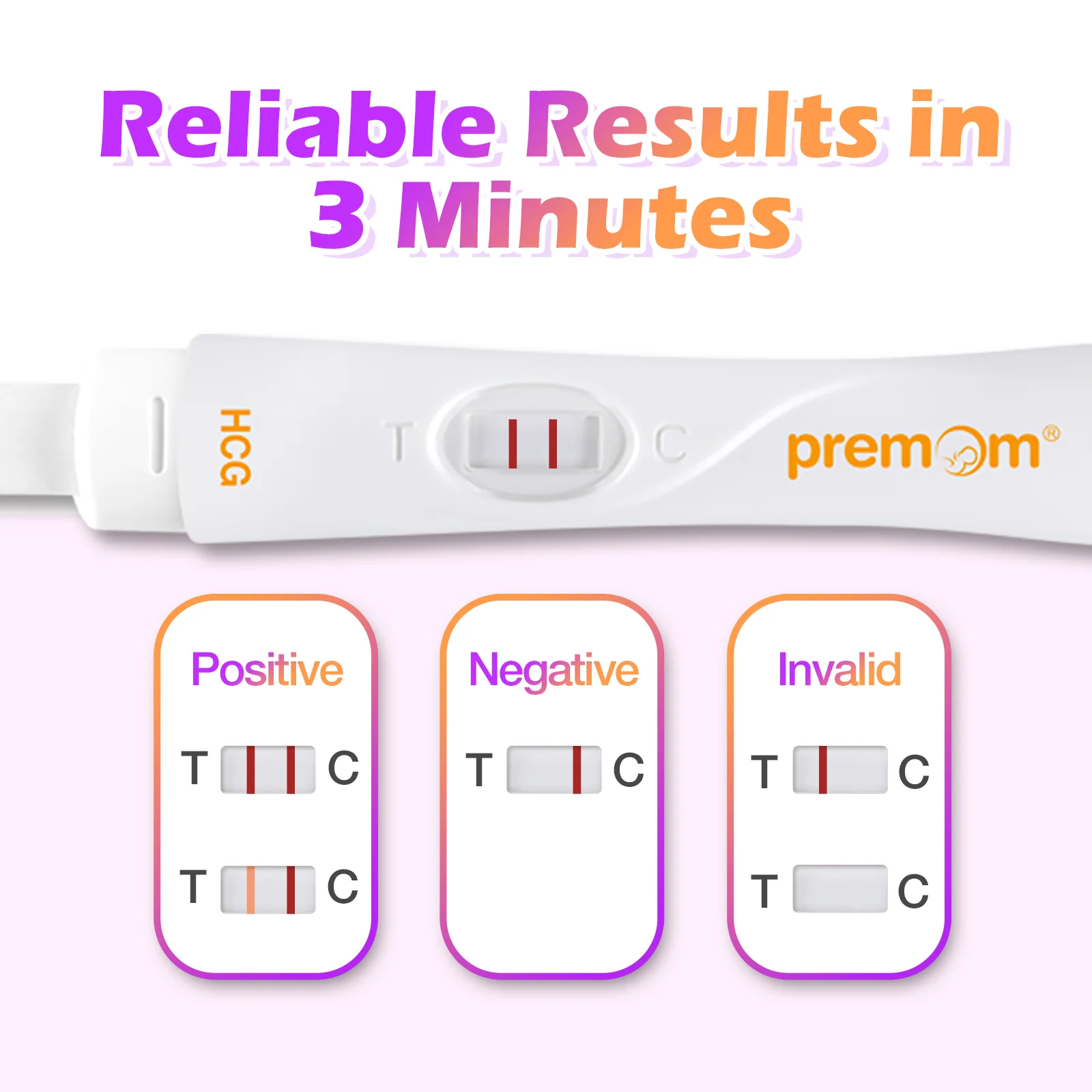Premom Pregnancy Test Midstream: Early HCG Detection Sticks - 3 Pack Pregnant Test Kit - Image 5
