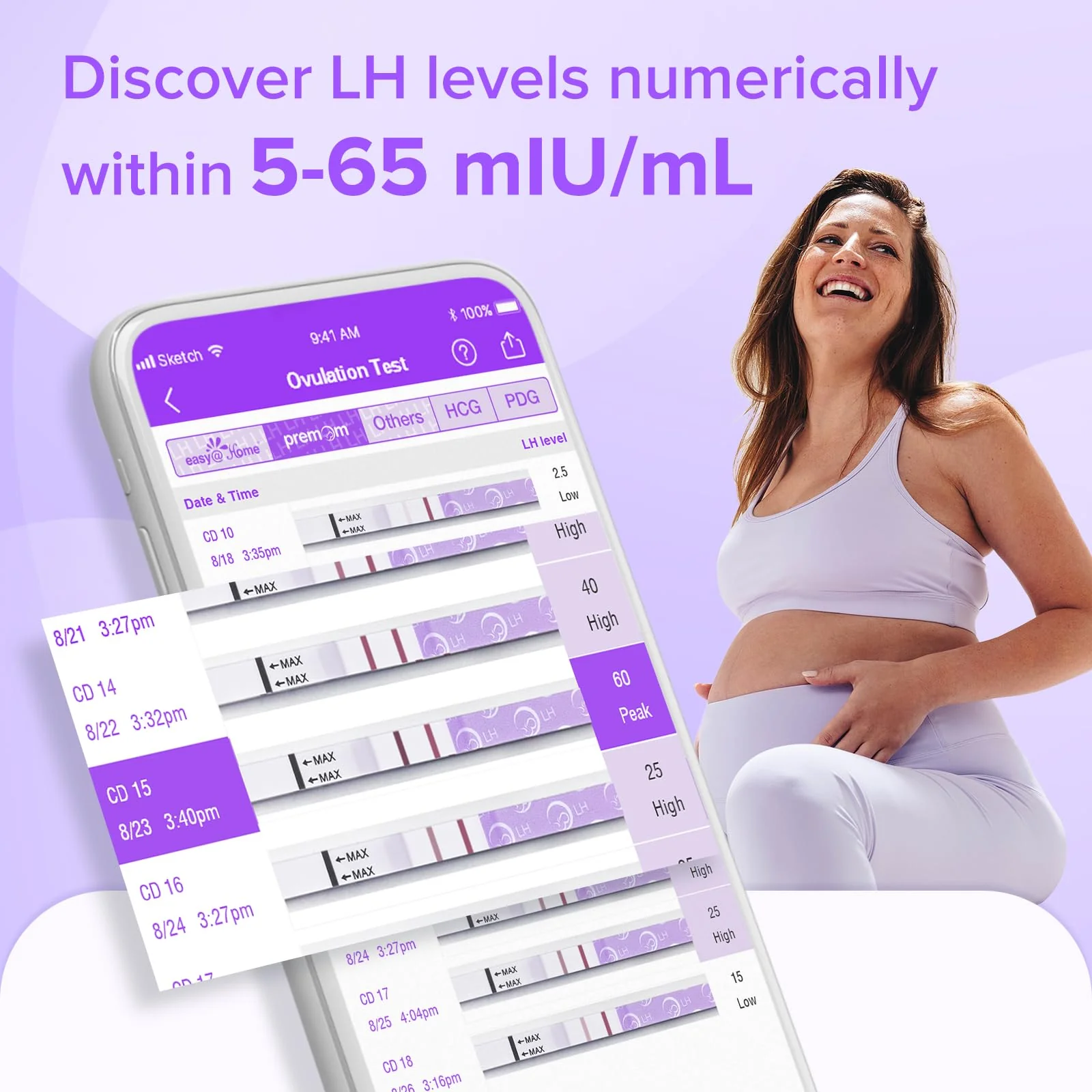 Premom Quantitative Ovulation Test Strips, 20-Pack, PMS2-S:20 - Image 4