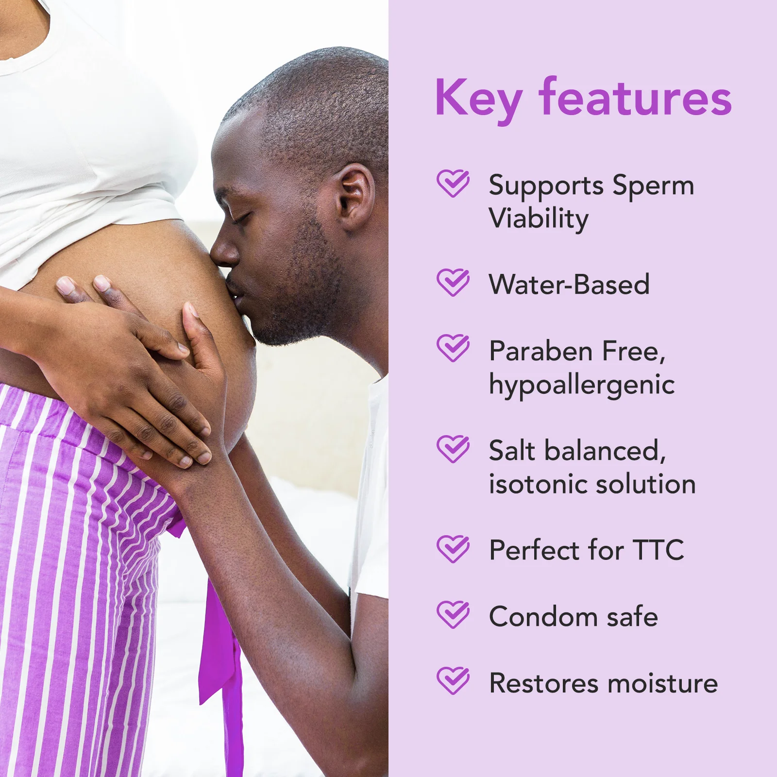Premom Water Based Fertility Lubricant - Pregnancy-Prep Lube for Women & Couples Trying to Conceive: Sperm Friendly | pH Balanced | Paraben Free | 2 Fl Oz, PF-LBT-T2 - Image 3