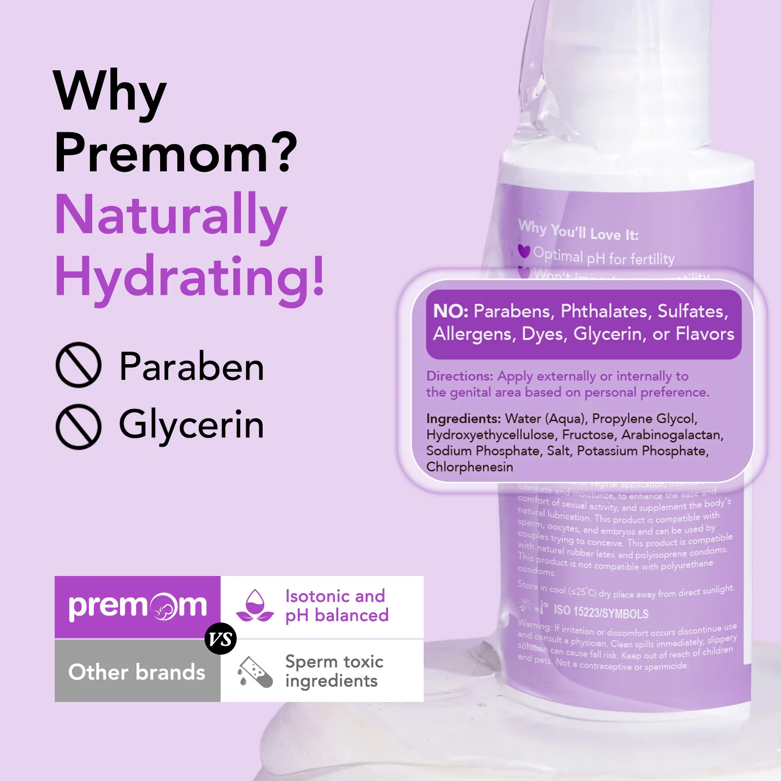 Premom Water Based Fertility Lubricant - Pregnancy-Prep Lube for Women & Couples Trying to Conceive: Sperm Friendly | pH Balanced | Paraben Free | 2 Fl Oz, PF-LBT-T2 - Image 7