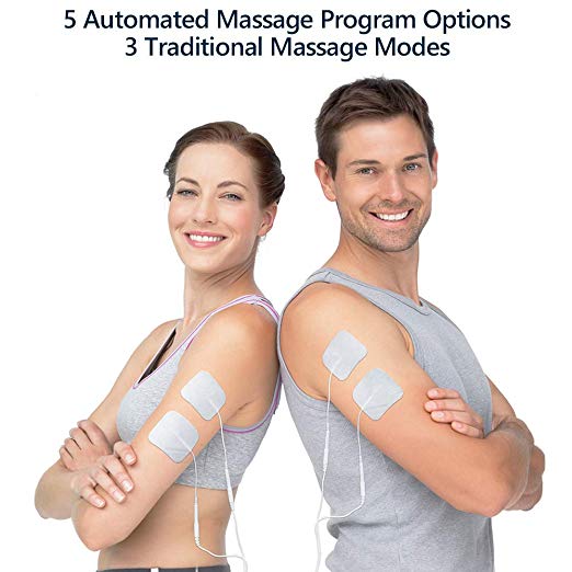 Easy@Home Rechargeable TENS Unit Professional Grade Electronic Pulse Massager - Backlit LCD Display, Leather storage bag, Powerful Pulse Intensity, 510K Cleared, FSA Eligible OTC Home Use, EHE012PRO - Image 3