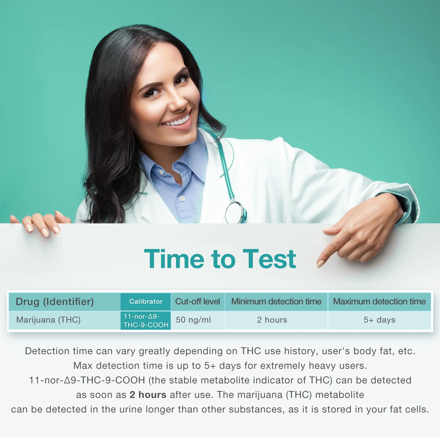 Easy@Home Single Panel Marijuana/THC Urine Drug Test EDTH-114 - Image 6