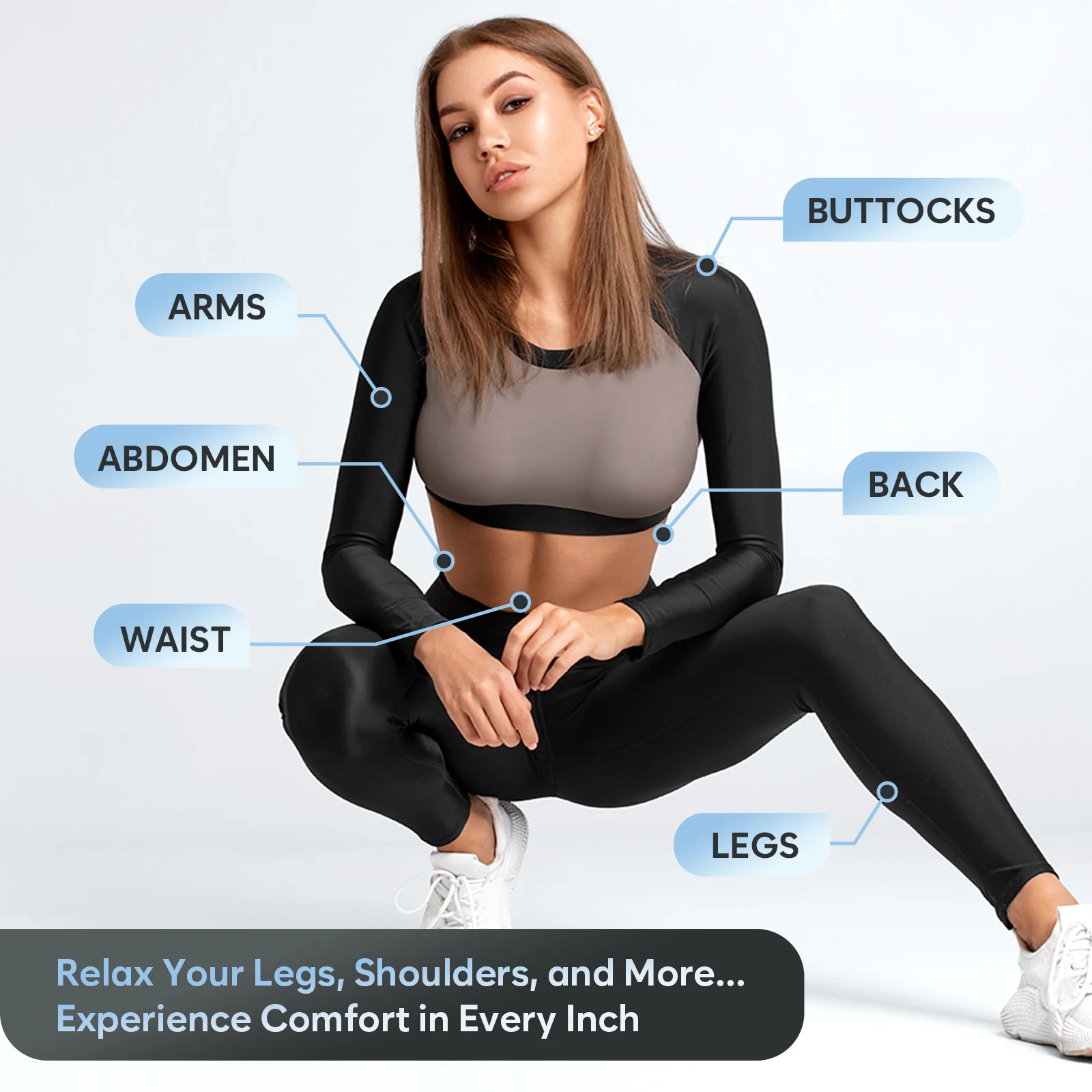 TENS Unit Muscle Stimulator Machine: Easy@Home Electric EMS Massager - Rechargeable Electronic Pulse Massager for Pain Relief Therapy - Dual Channel 24 Modes 10 Pads EHE080 - Image 6