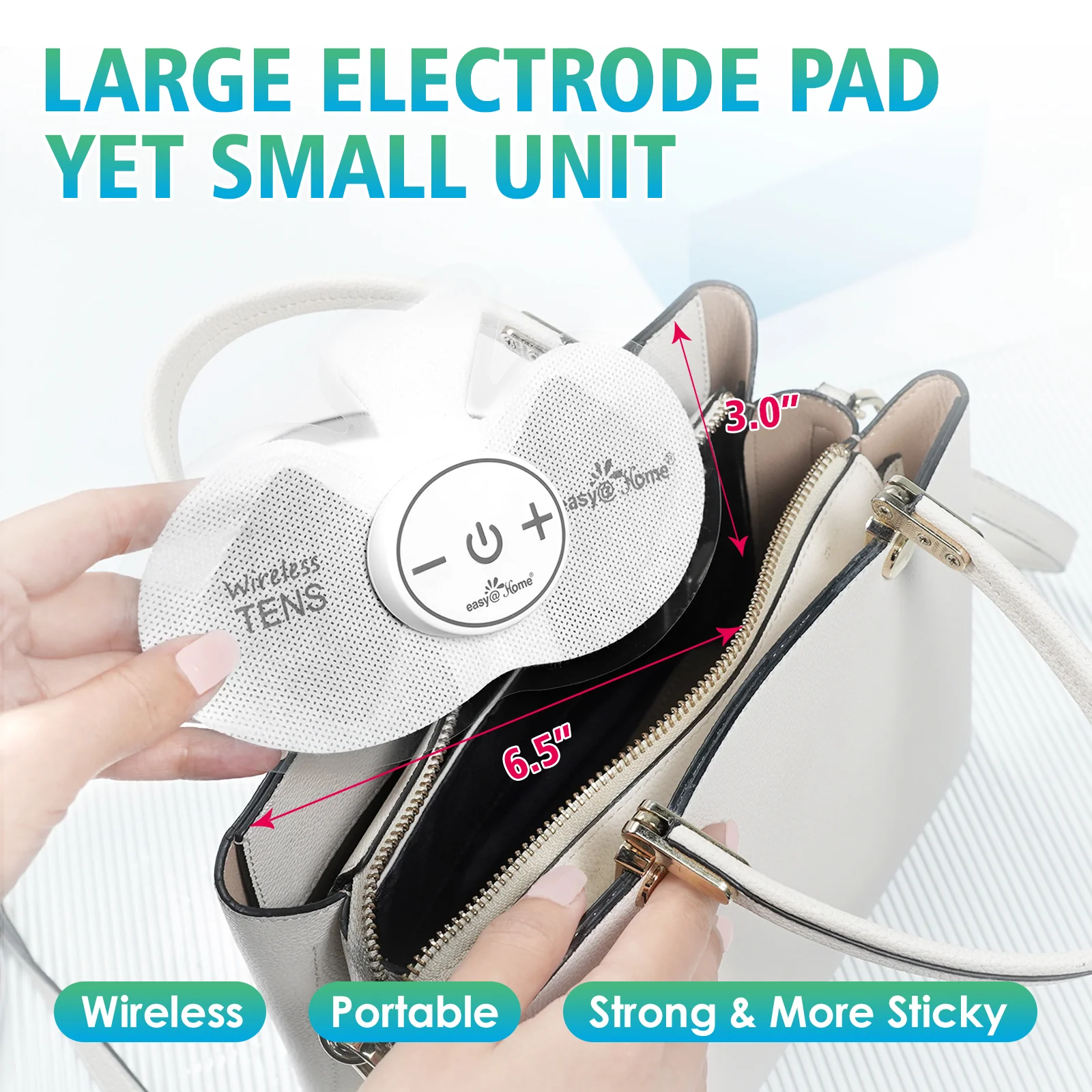 Wireless TENS Unit Muscle Stimulator: Easy@Home Back Pain Relief Leg Tens Machine Massager | Powered by MyPainOff App iOS & Android App | Electronic Pain Therapy Management EHE015BLE - Image 7